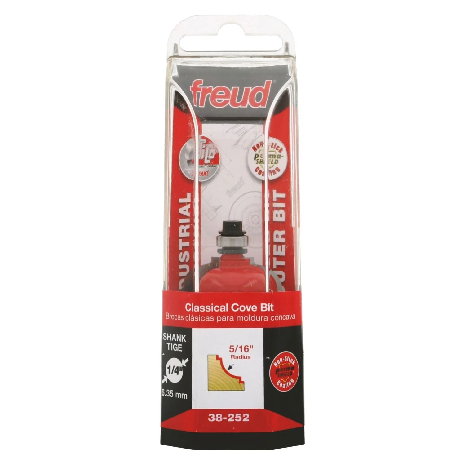 Freud 38-252 5/16-Inch Radius Classical Cove Router Bit
