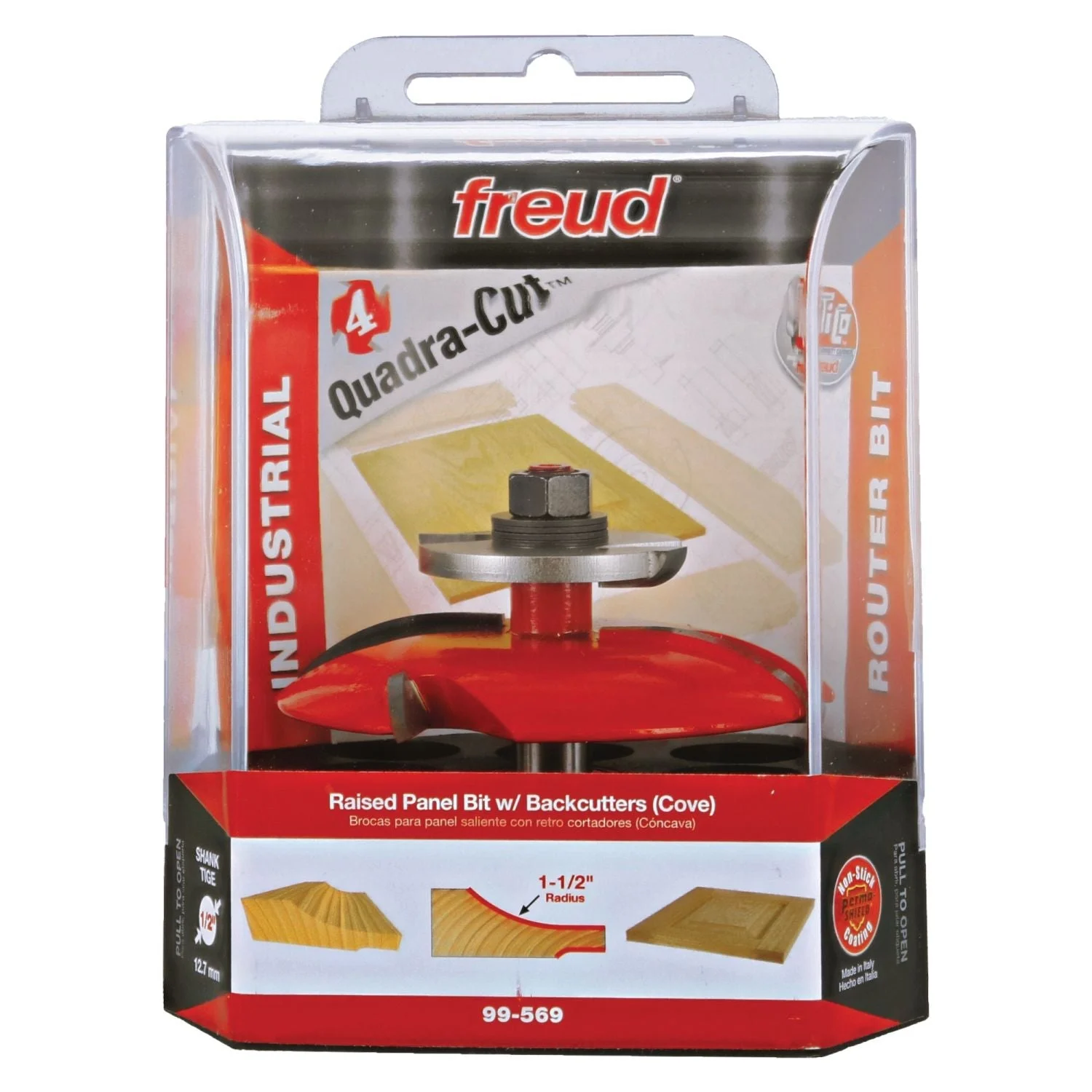 Freud 99-569 3-1/2-Inch Raised Panel Router Bit w/Backcutters (Quadra-Cut)