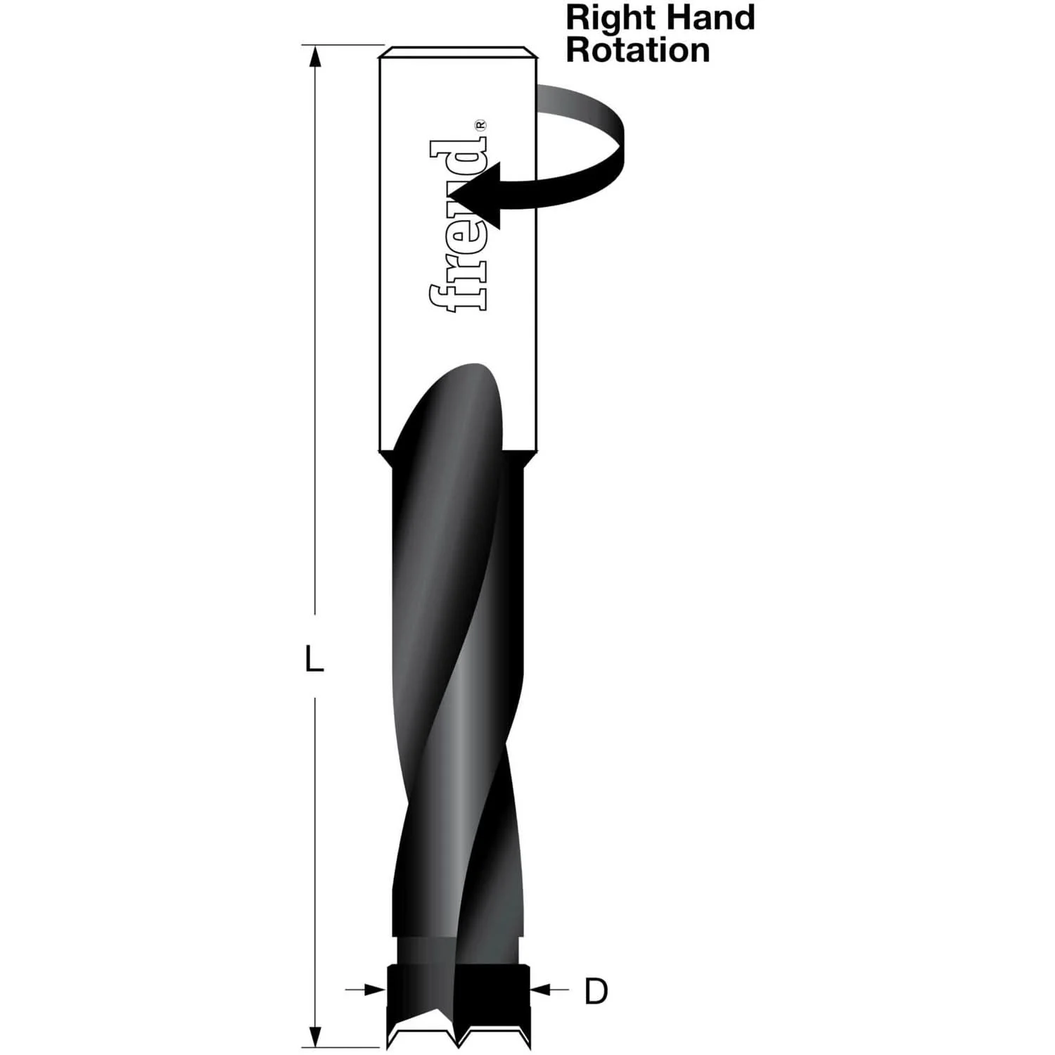 Freud BP12070R 12mm Brad Point Bit