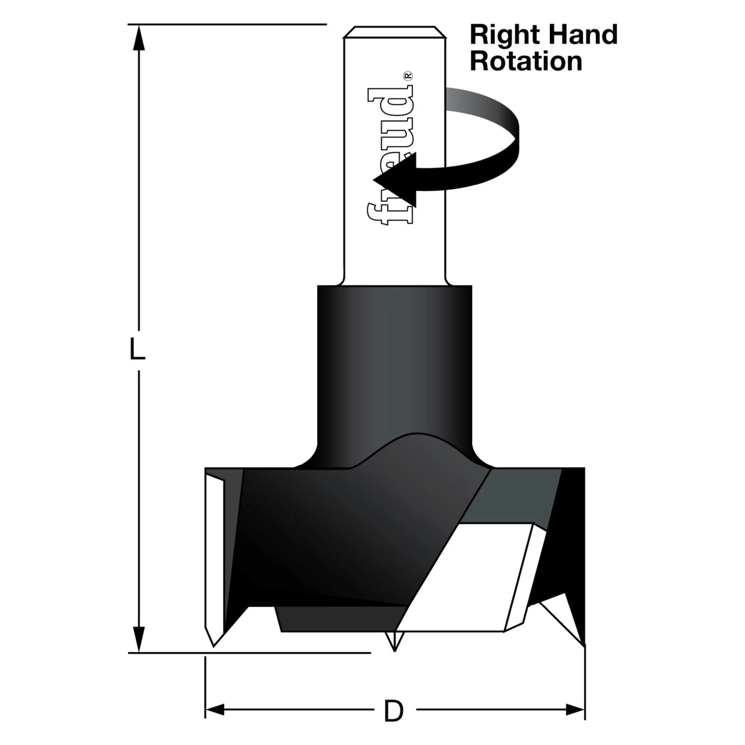 Freud CB15057R 16mm Cylinder Hinge Router Bit