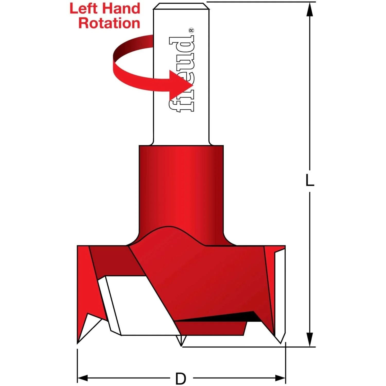 Freud CB38057L 38mm Cylinder Hinge Router Bit