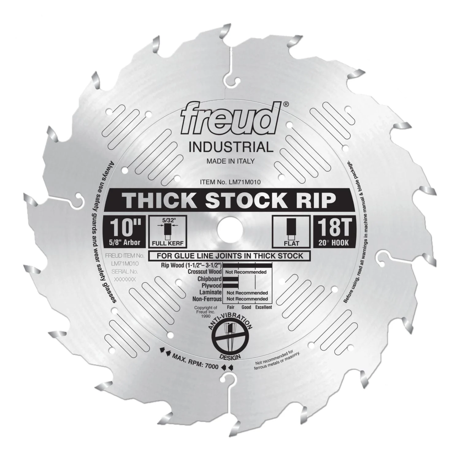 Freud LM71M010 10 in. Thick Stock Rip Blade