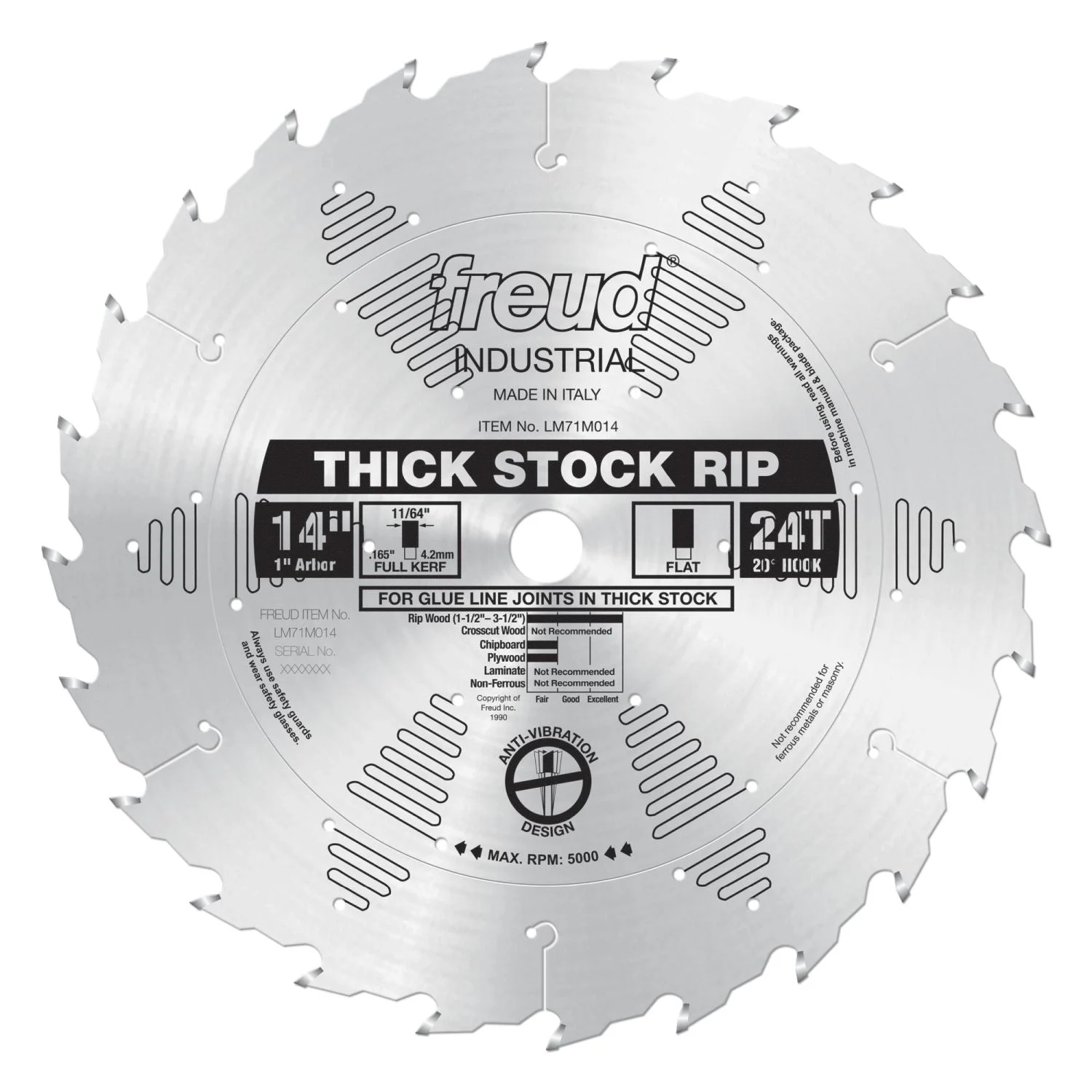 Freud LM71M014 14 in. Thick Stock Rip Blade