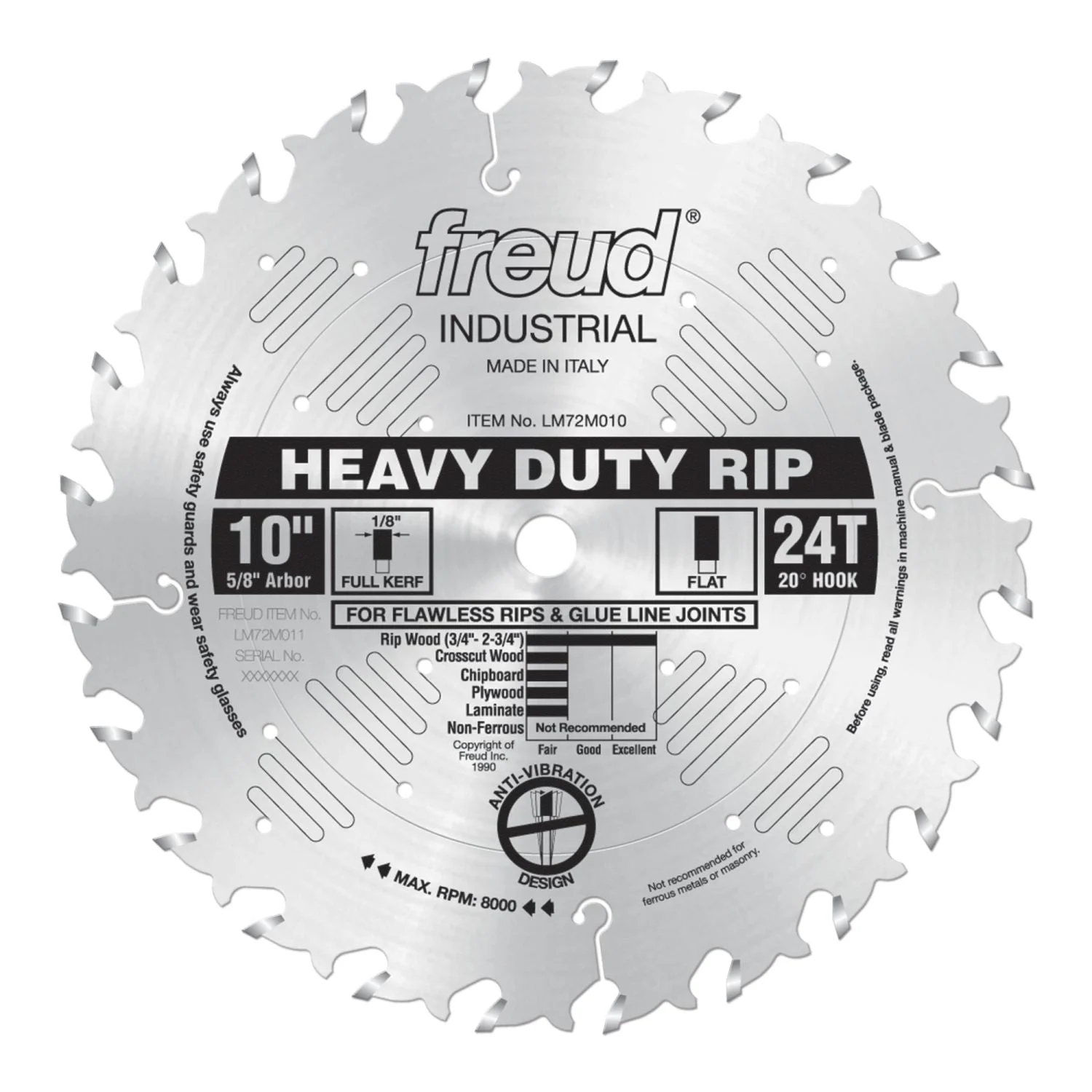 Freud LM72M010 10 in. Heavy-Duty Rip Blade