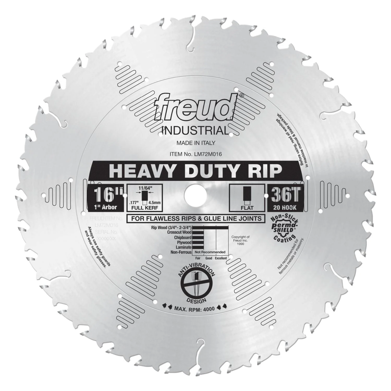 Freud LM72M016 16 in. Heavy-Duty Rip Blade