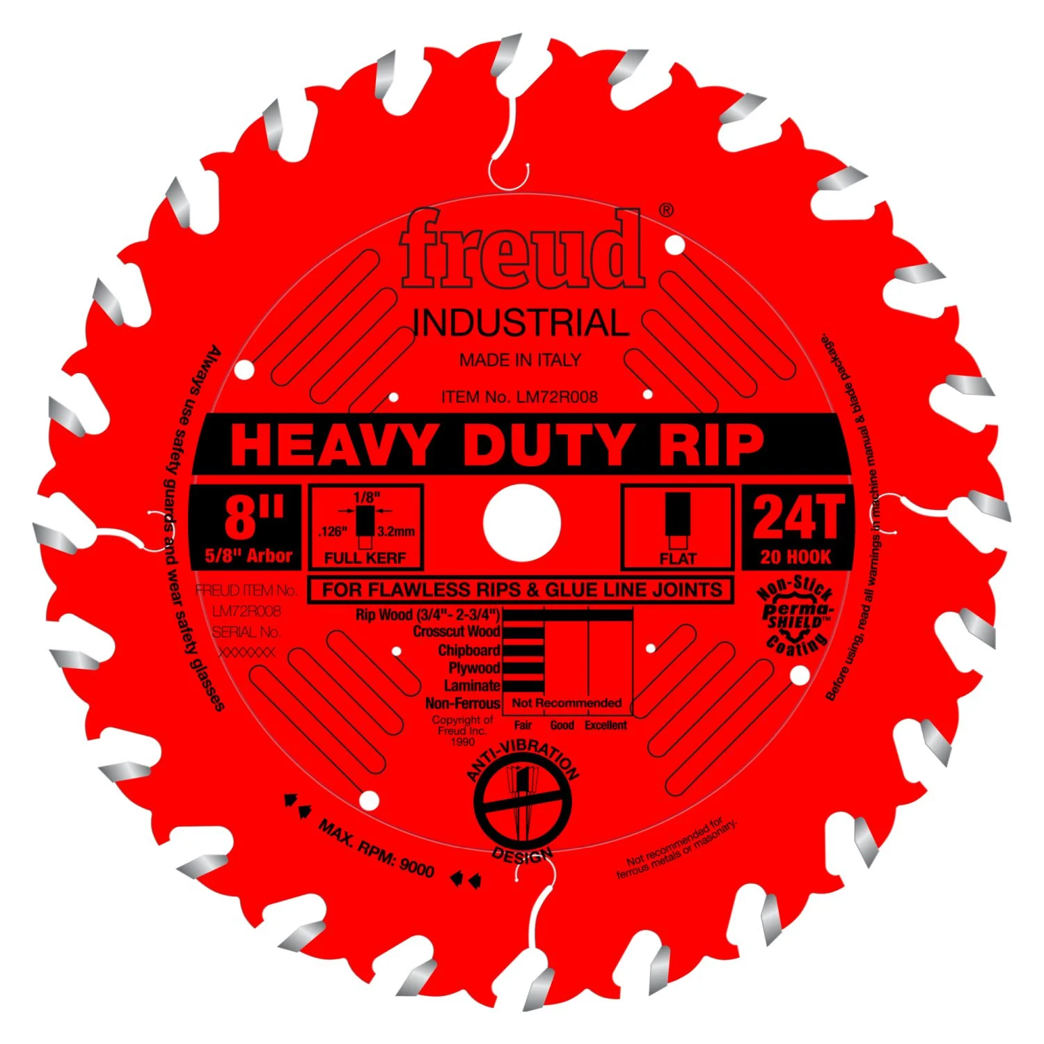 Freud LM72R008 8 in. Heavy-Duty Rip Blade