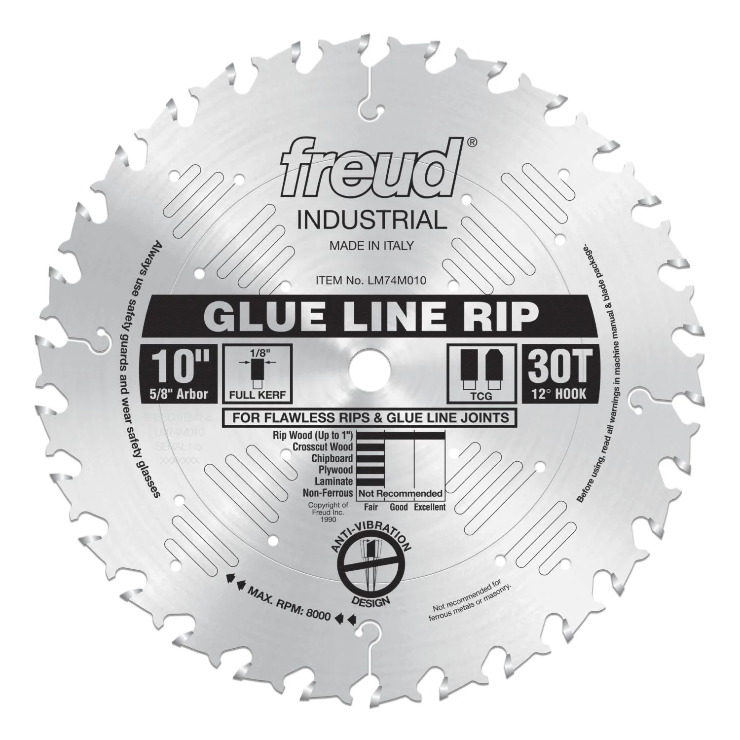 Freud LM74M010 10 in. Glue Line Ripping Blade