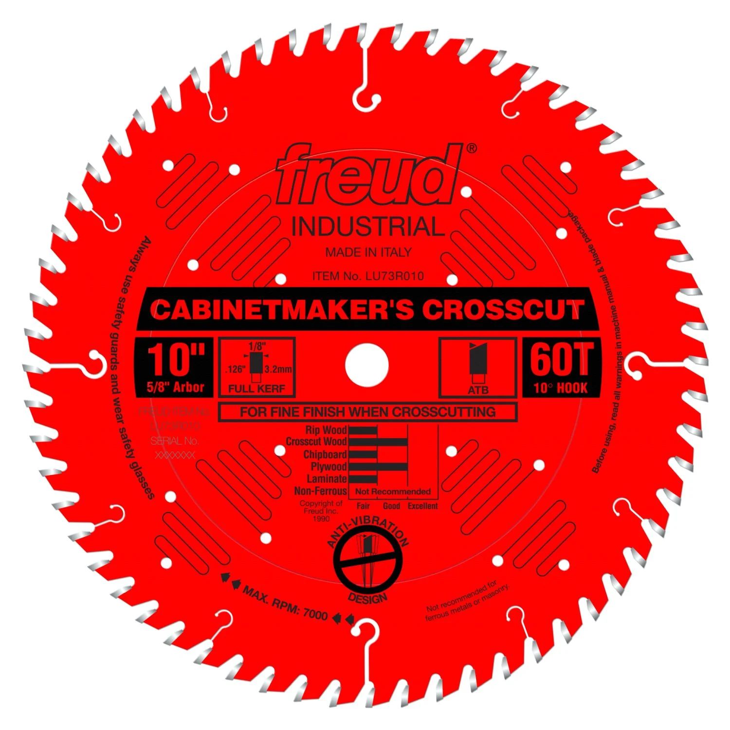 Freud LU73R010 10 in. Cabinetmakers Crosscut Blade