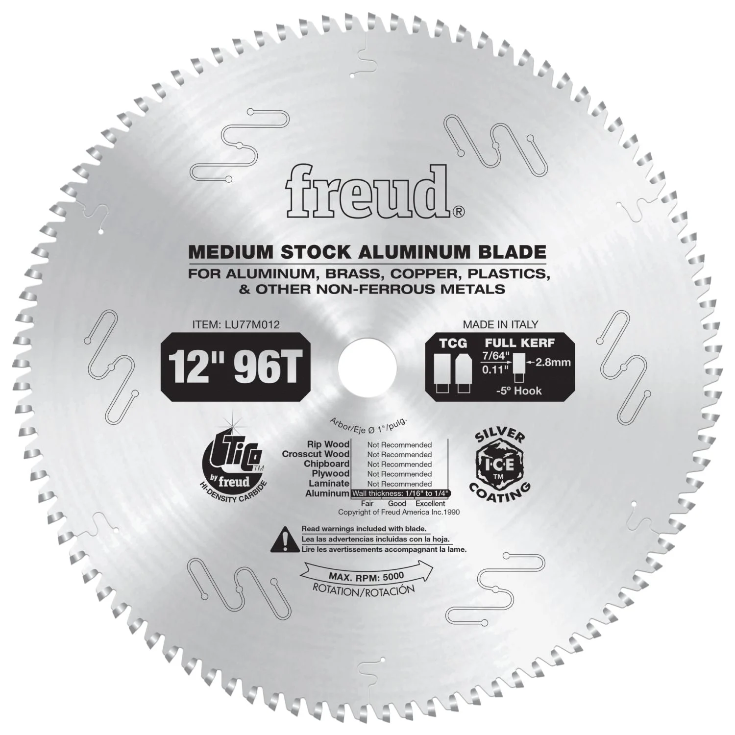 Freud LU77M012 12 in. Medium Stock Aluminum Blade