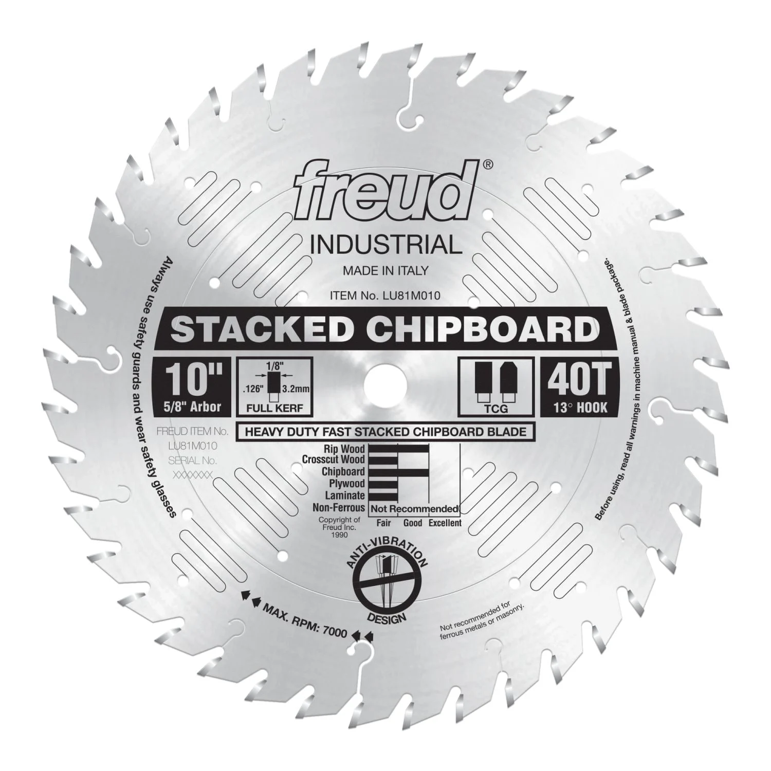 Freud LU81M010 10 in. Heavy Duty Stacked Chipboard Blade