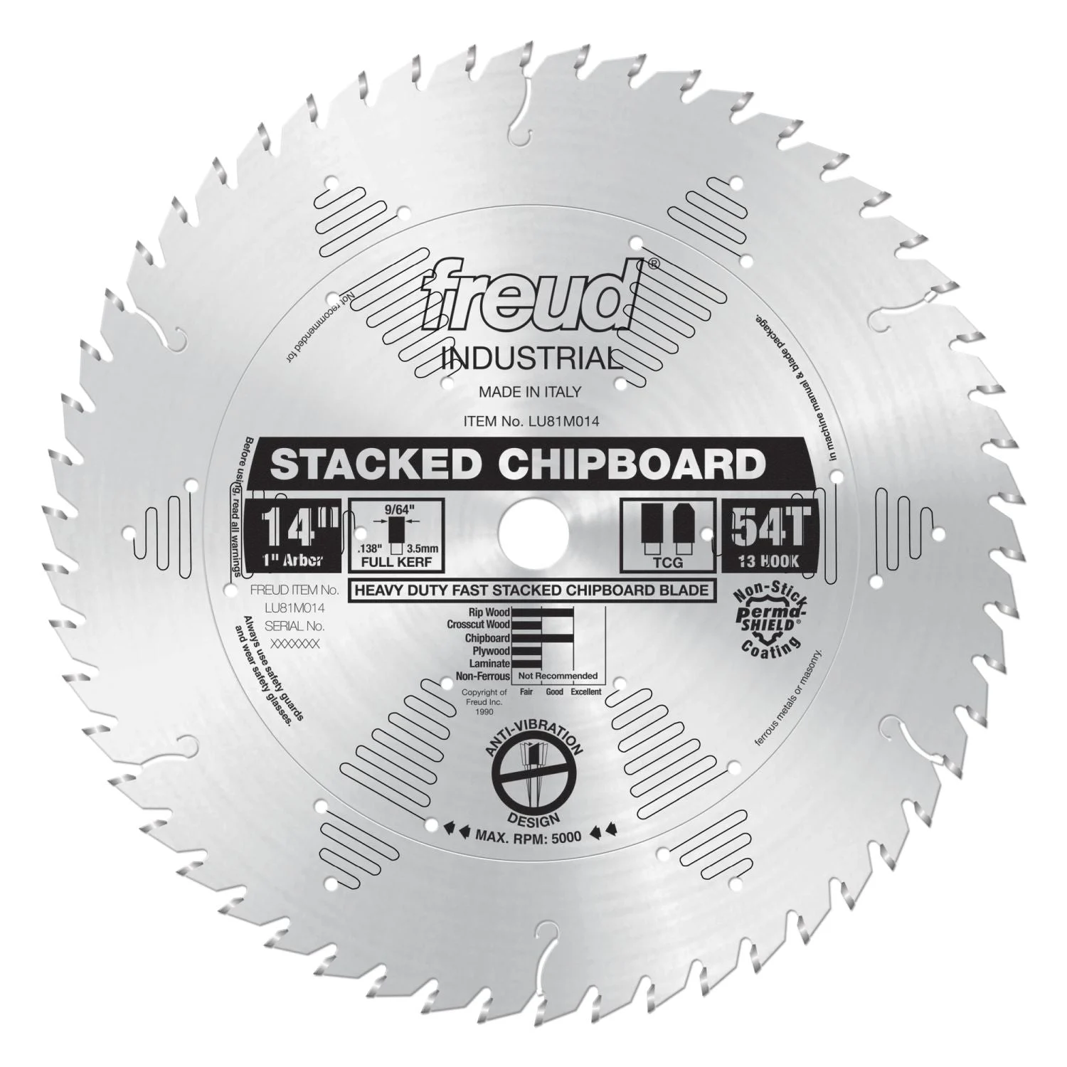Freud LU81M014 14 in. Heavy Duty Stacked Chipboard Blade