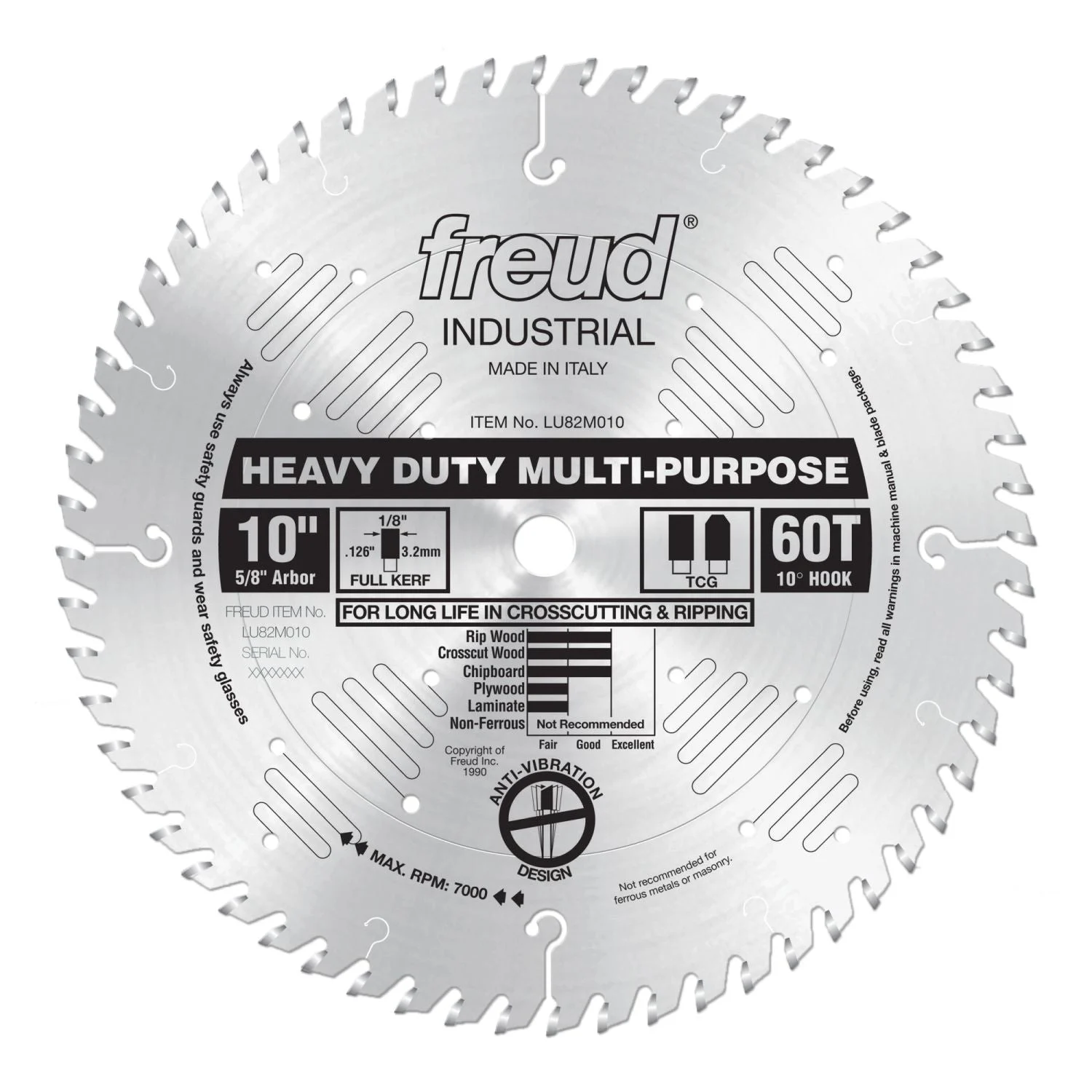 Freud LU82M010 10 in. Heavy Duty Multi-Purpose Blade
