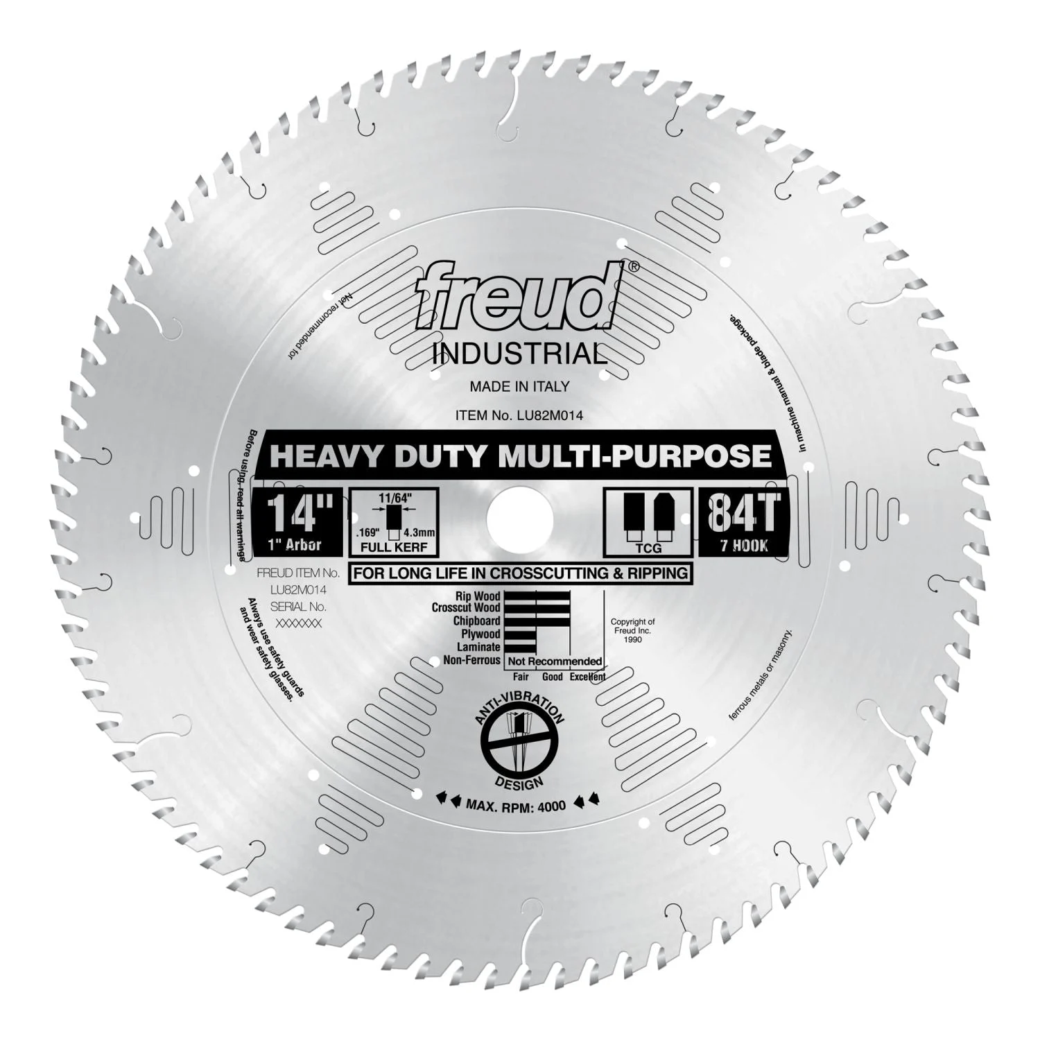 Freud LU82M014 14 in. Heavy Duty Multi-Purpose Blade