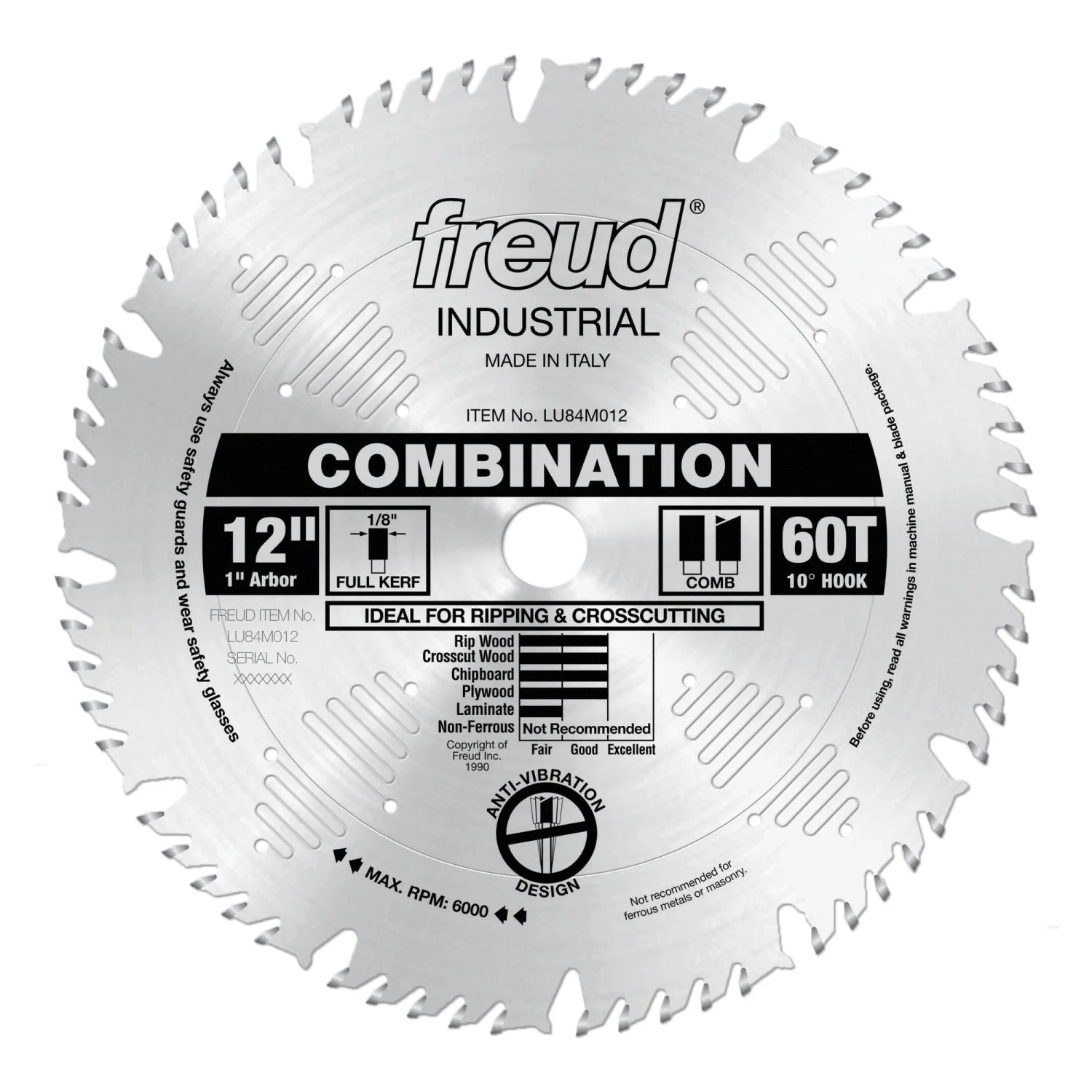 Freud LU84M012 12 in. Combination Blade