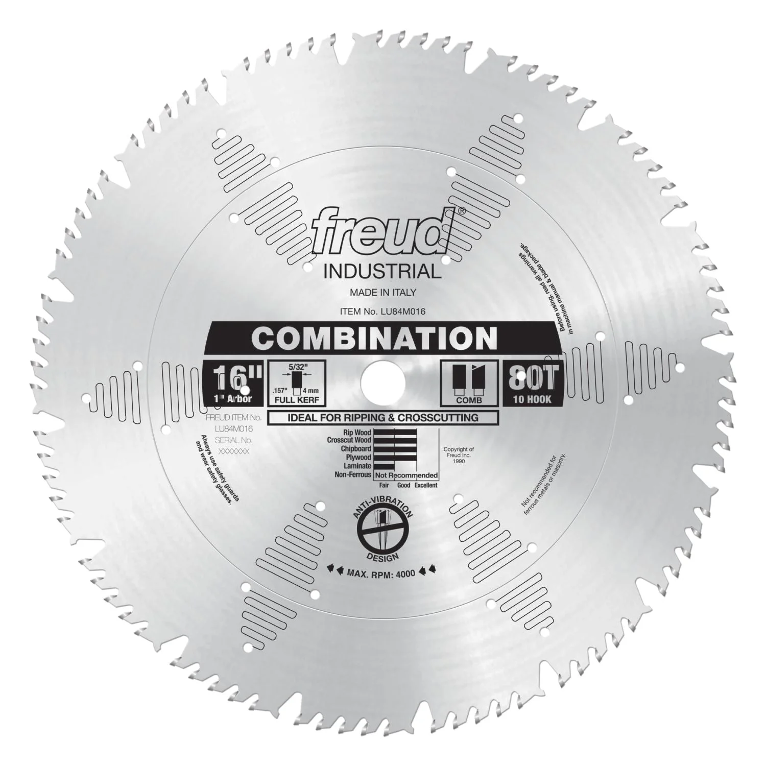 Freud LU84M016 16 in. Combination Blade
