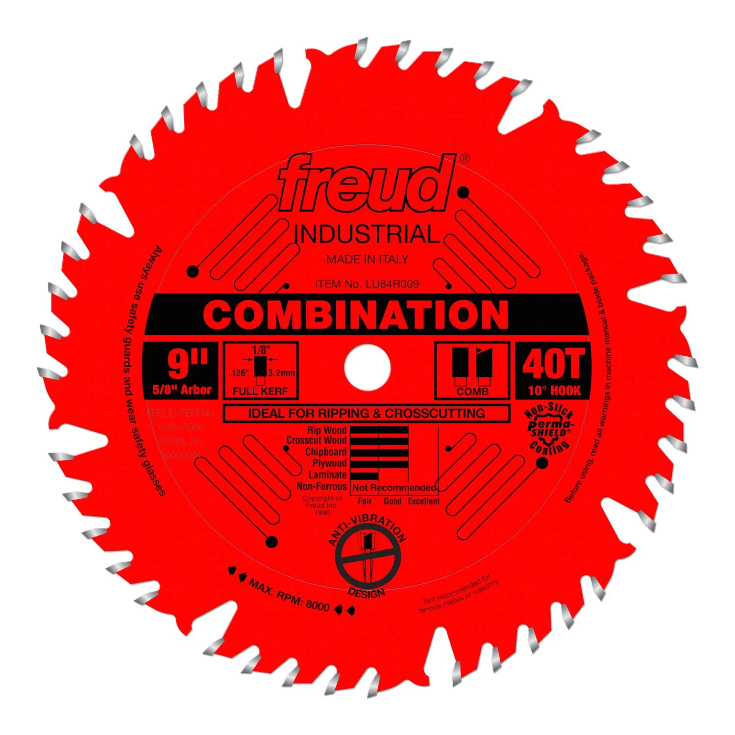 Freud LU84R009 9 in. Combination Blade