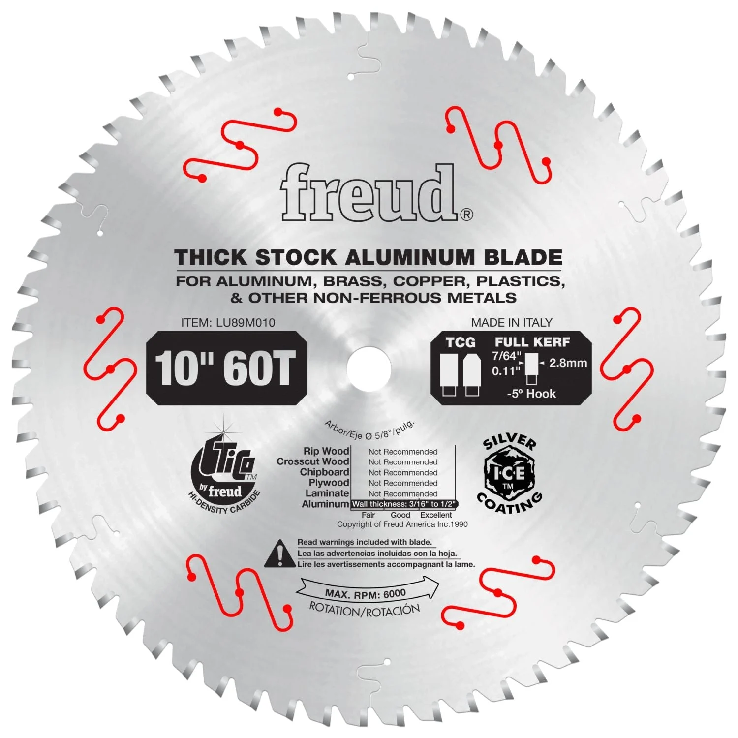 Freud LU89M010 10 in. Thick Stock Aluminum Metal Blade