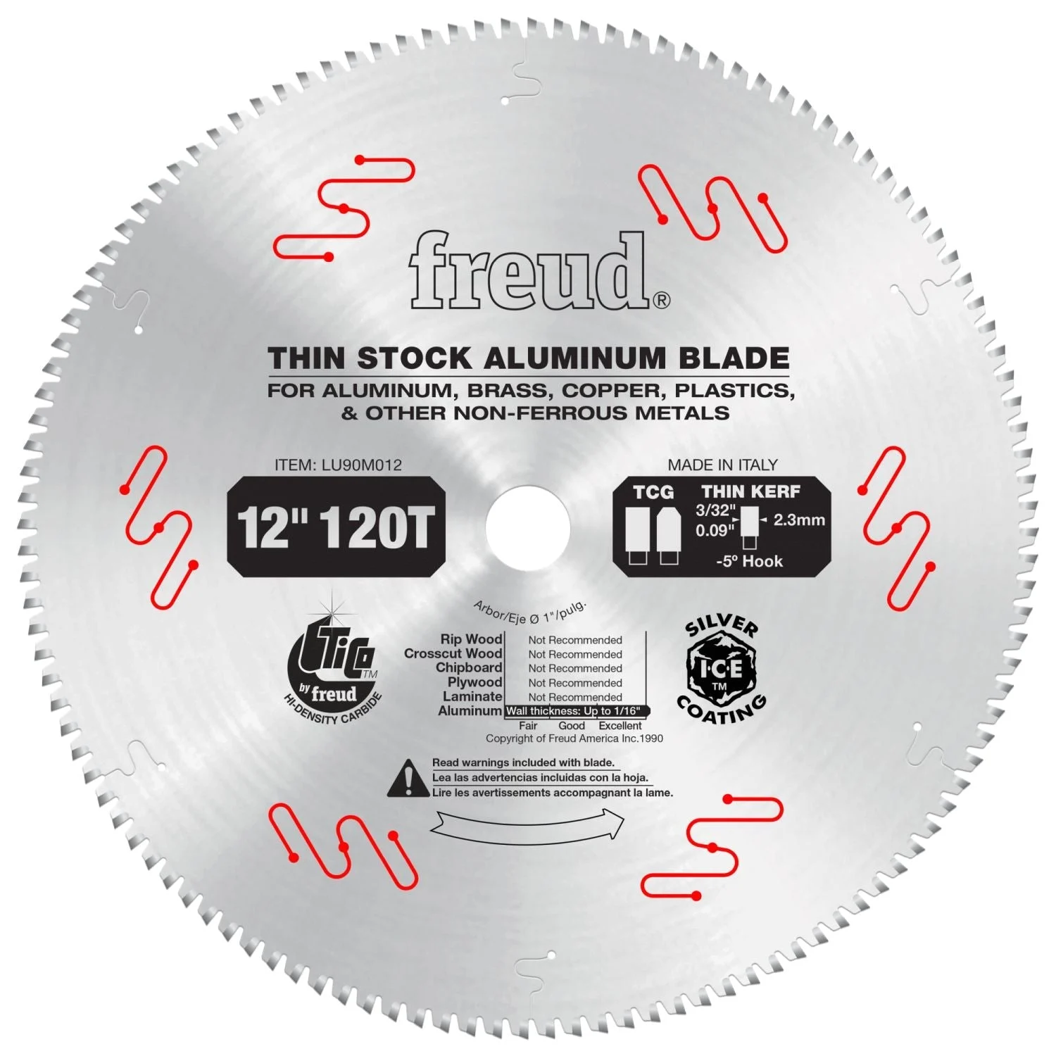 Freud LU90M012 12 in. Thin Stock Non-Ferrous Metal Blade