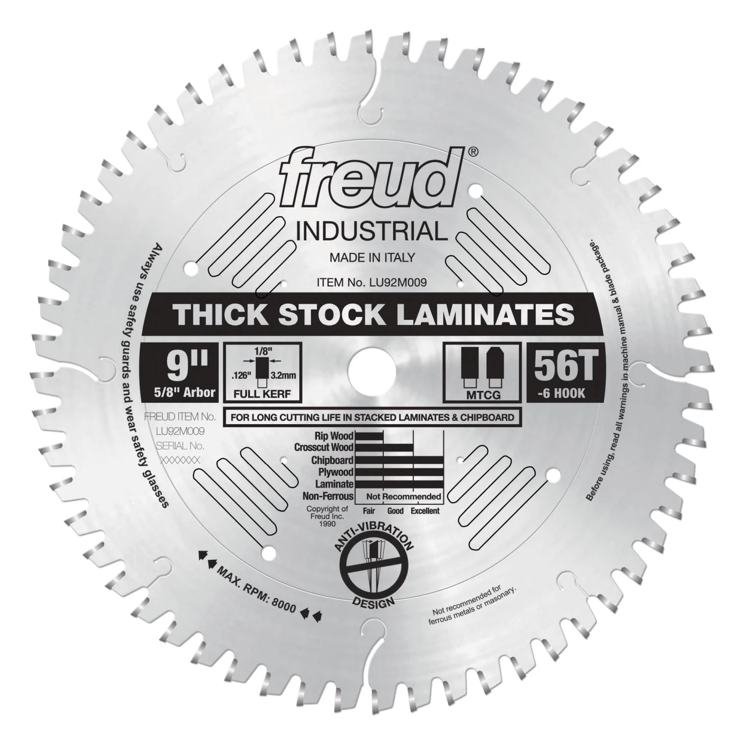 Freud LU92M009 9 in. Thick-Stock Laminate Blade