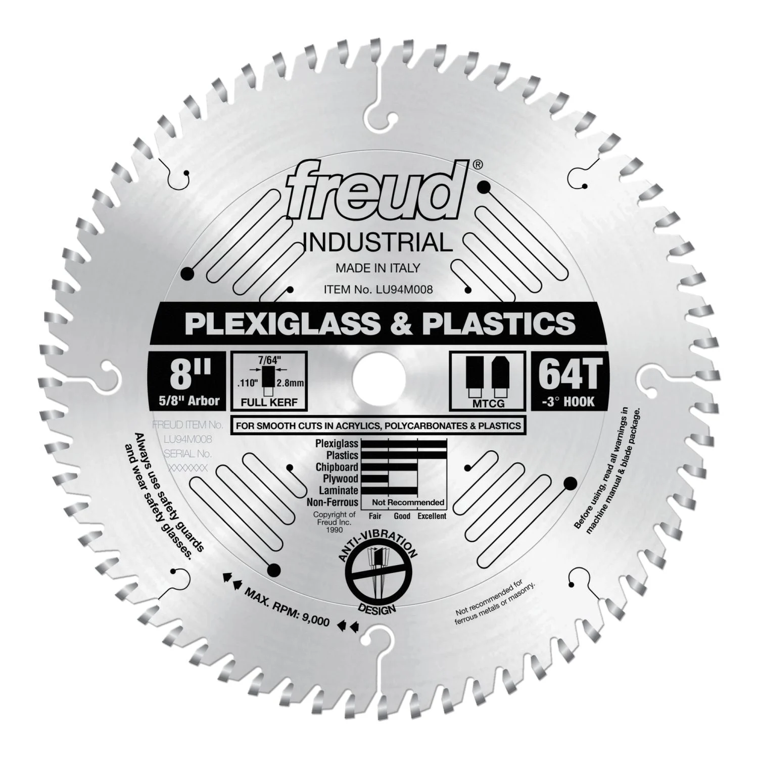 Freud LU94M008 8 in. Plastic Blade
