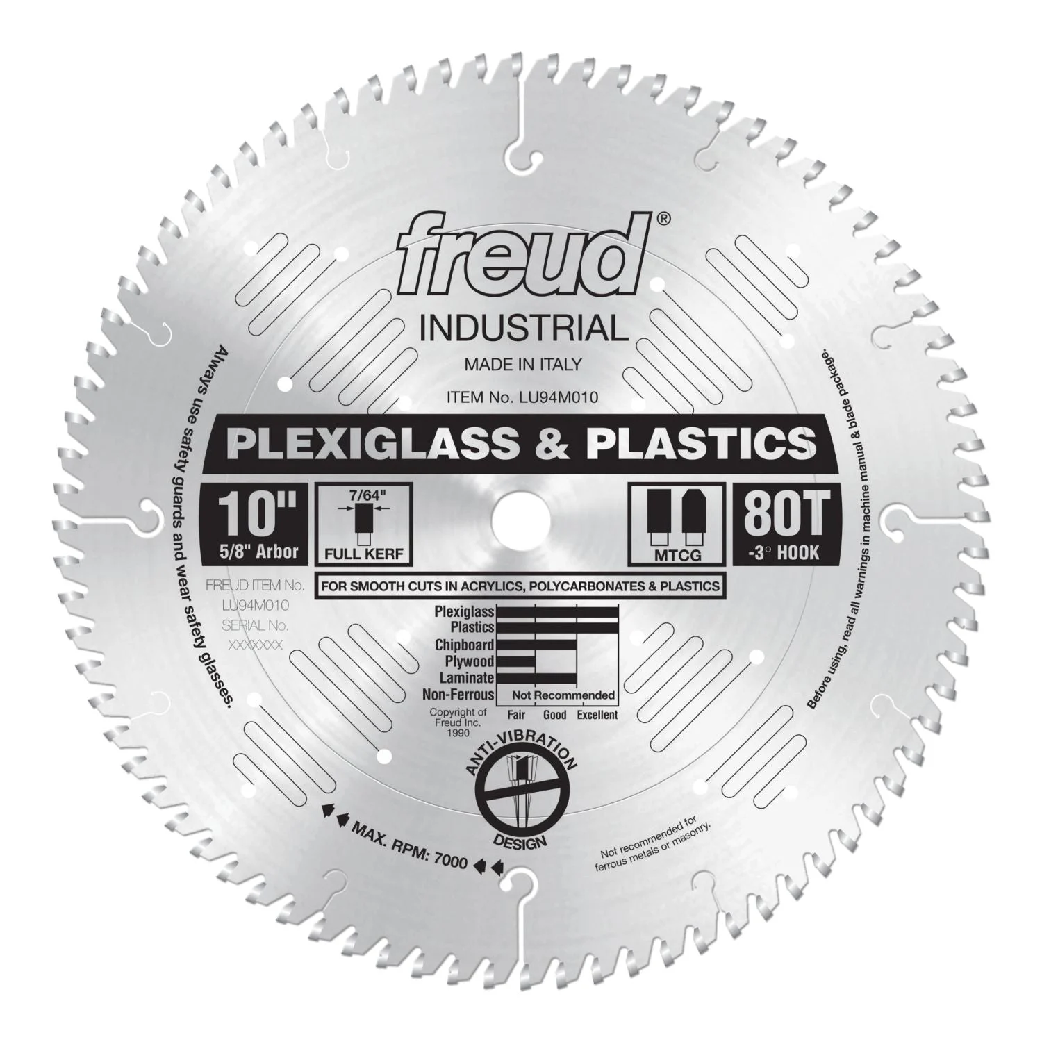 Freud LU94M010 10 in. Plastic Blade