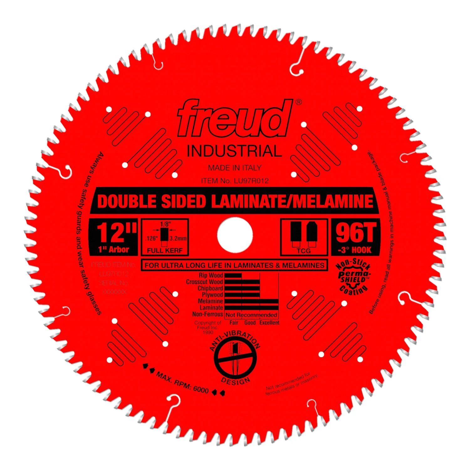 Freud LU97R012 12 in. Double Sided Laminate/Melamine Blade