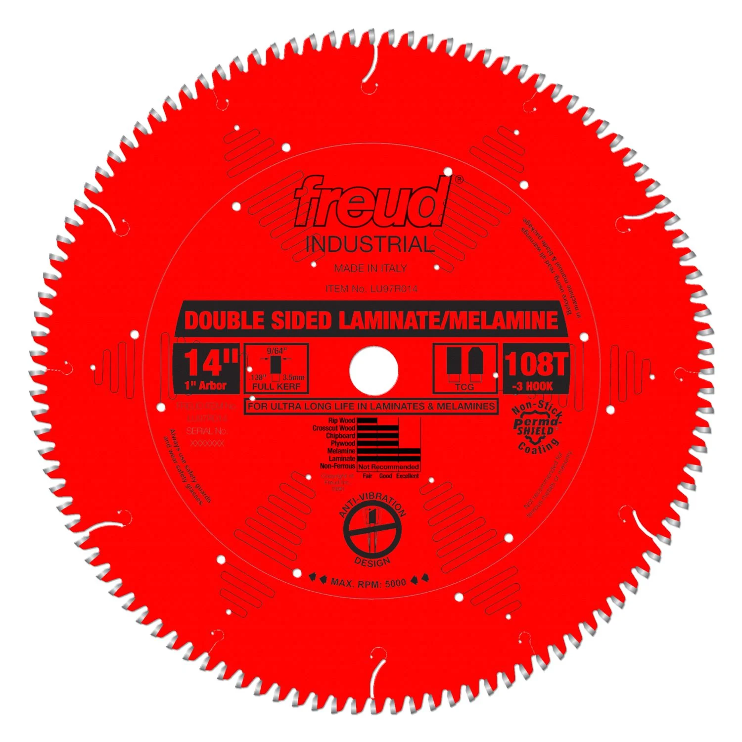Freud LU97R014 14 in. Double Sided Laminate/Melamine Blade
