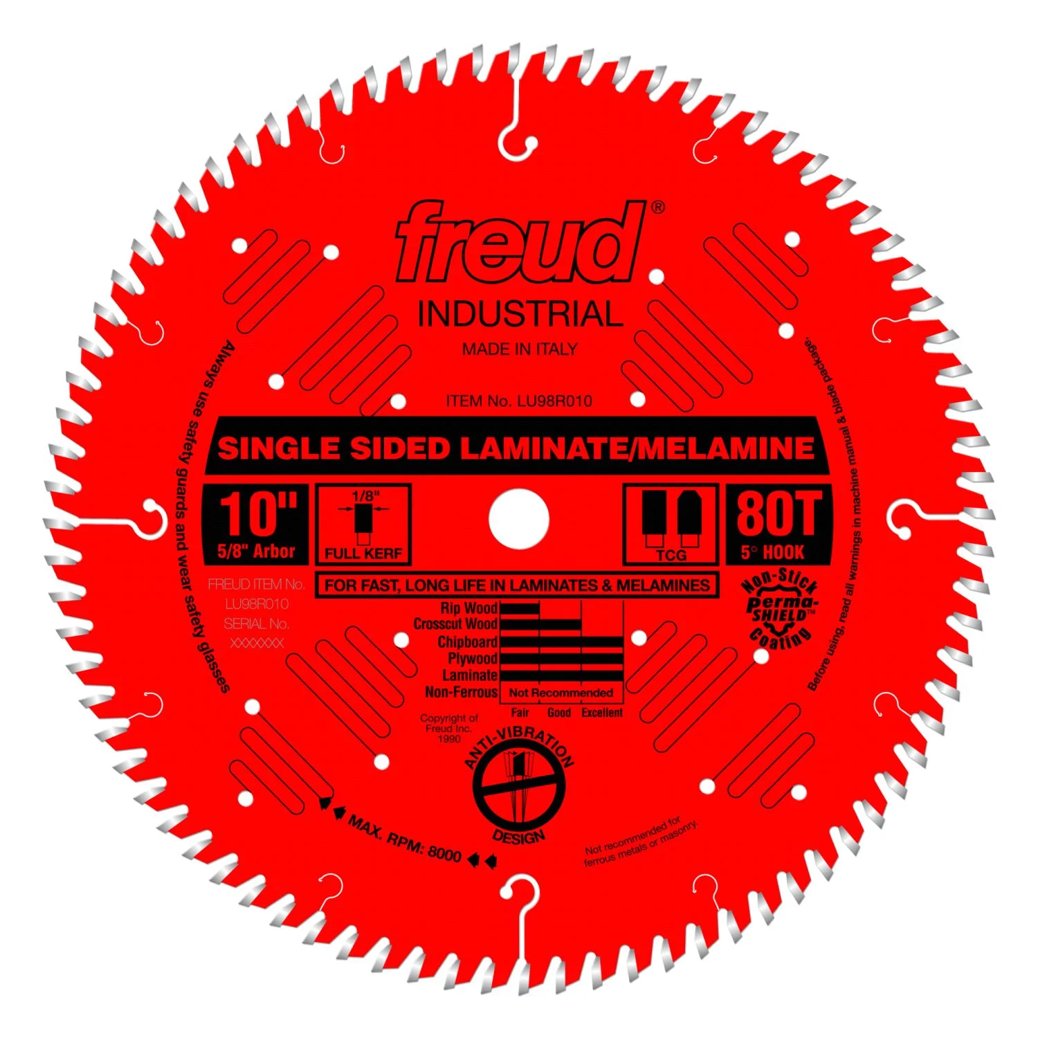 Freud LU98R010 10 in. Single Sided Laminate/Melamine Blade