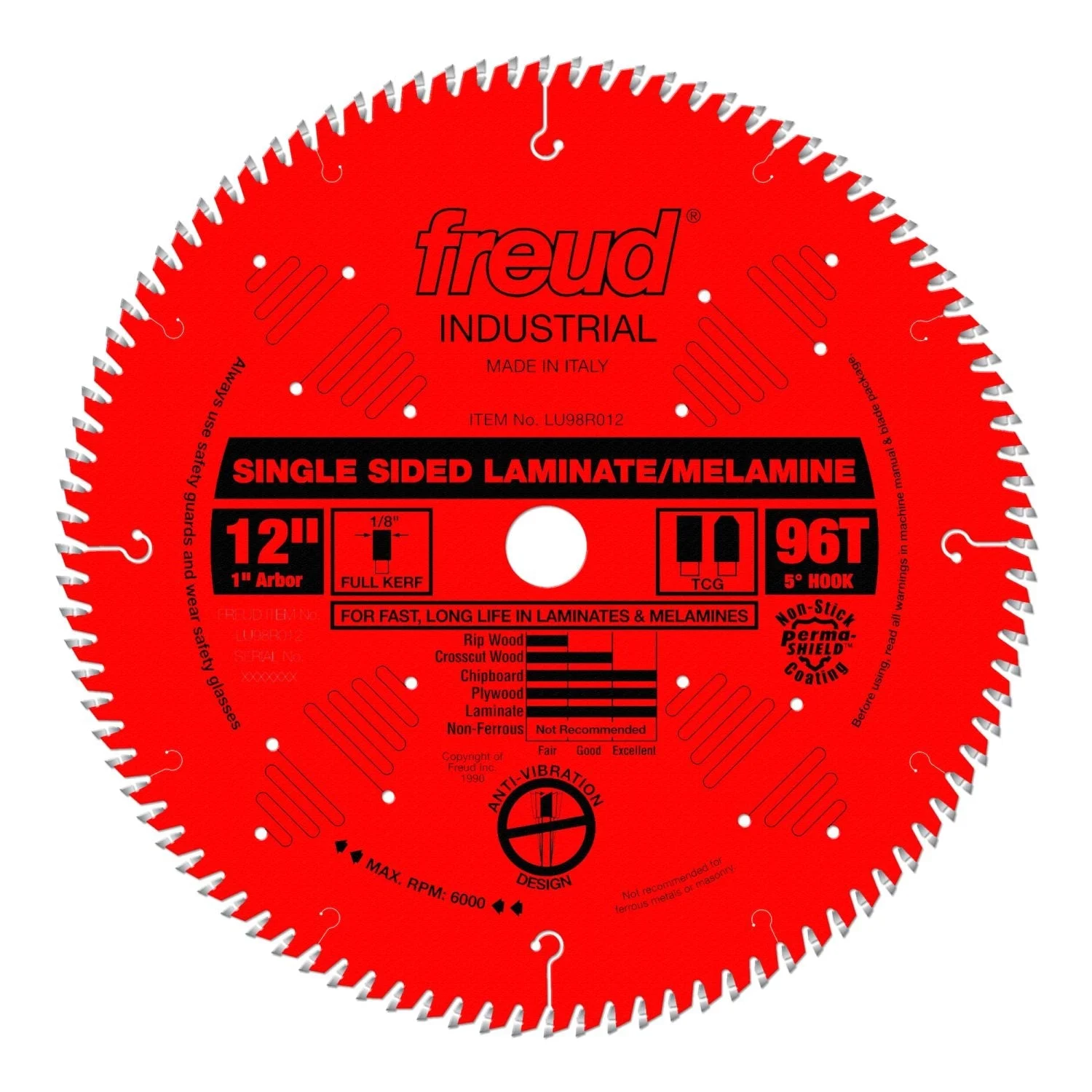 Freud LU98R012 12 in. Single Sided Laminate/Melamine Blade