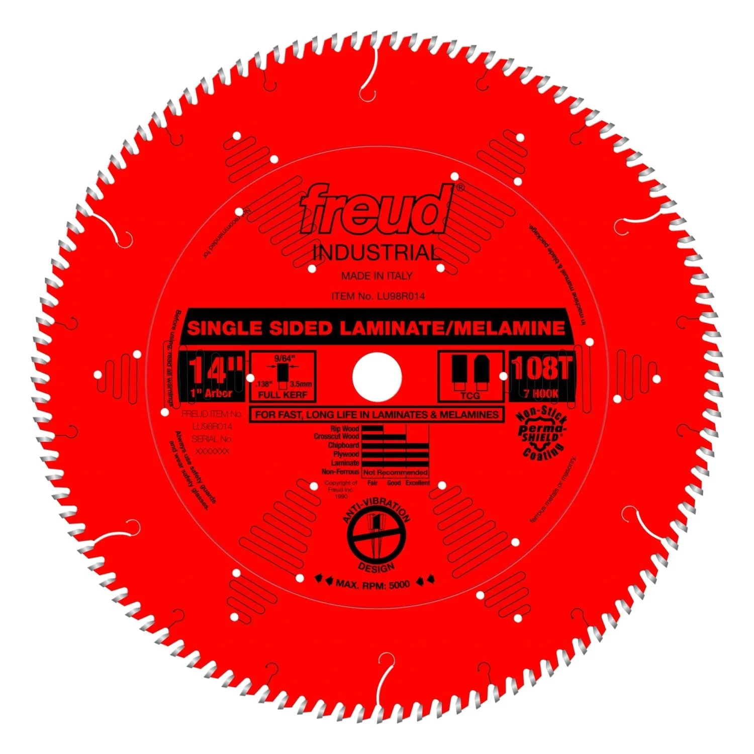 Freud LU98R014 14 in. Single Sided Laminate/Melamine Blade