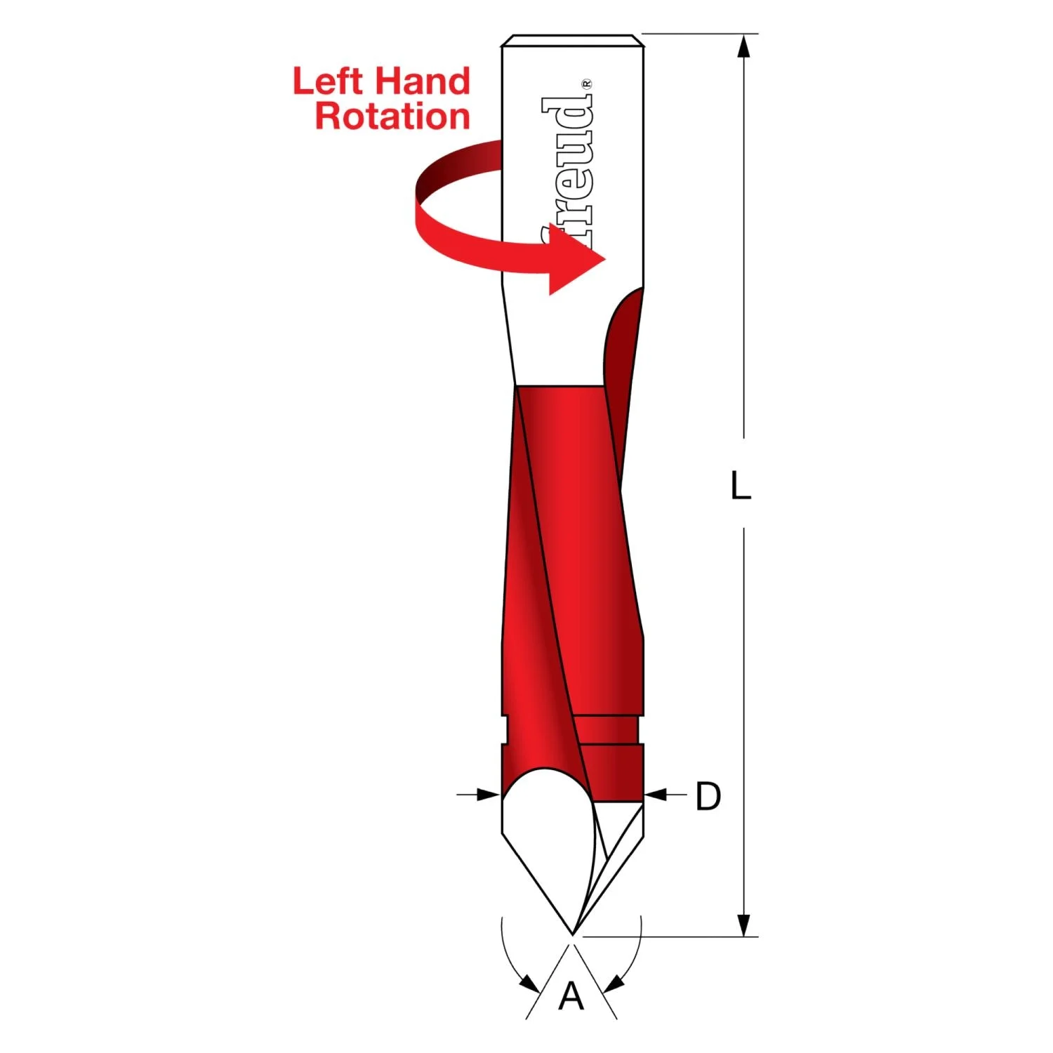 Freud TH47670L 3/16 Through Hole Bit