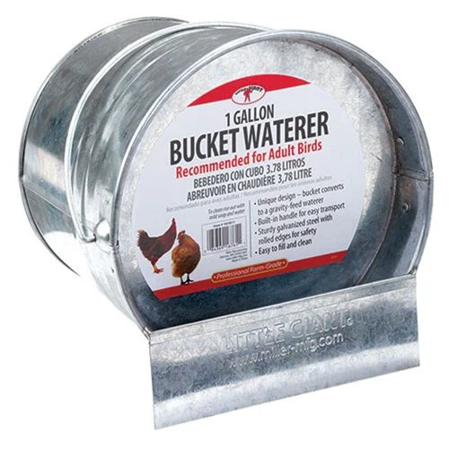 Galvanized Bucket Waterer, 1 Gallon