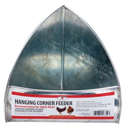 Galvanized Hanging Corner Poultry Feeder