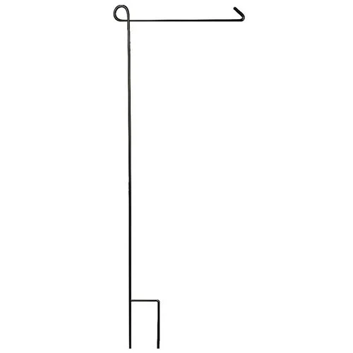 Garden Flag Stand, 40 In. H x 17 W, Black Wrought Iron