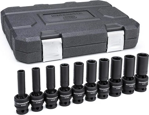 Gearwrench 10 Pc. 1/2" Drive Deep Universal Impact Metric Set (84945N)