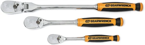Gearwrench 3 Pc. 1/4", 3/8" Drive 90-Tooth Cushion Grip Set (81203T)