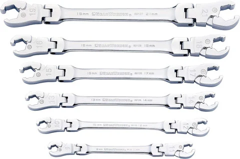Gearwrench 6 Pc Metric Flex Flare Nut Wrench Set (89101D)