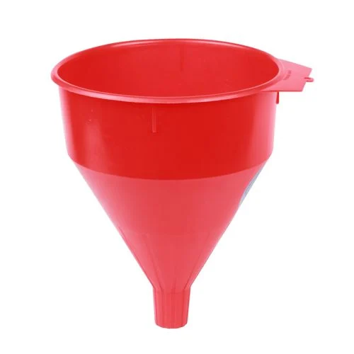 Giant Plastic Funnel with Screen, 6 Quart, Red