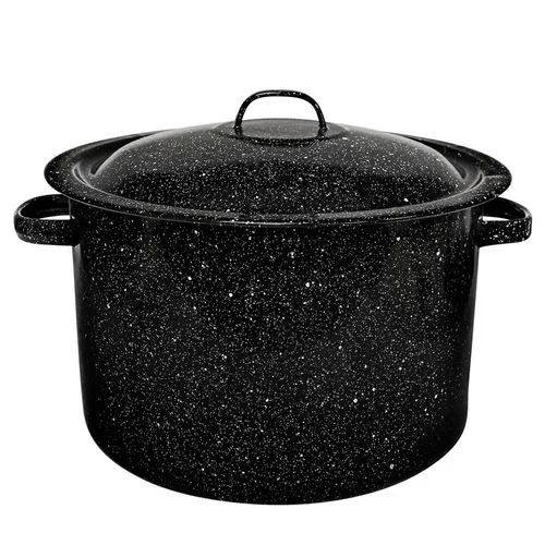 GraniteWare Black Enamelware Stew Pot, 7-1/2 Qt.