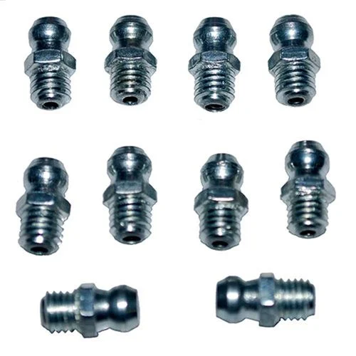 Grease Fittings 1/4 In.- 28 Short Straight (10 Pk)
