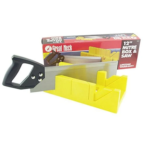 GreatNeck BSB14 12" Mitre Saw Box and 14" Back Saw Set