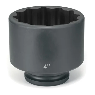Grey Pneumatic 1-1/2" Dr. x 4-3/8" Standard Impact Socket 12pt (6340R)
