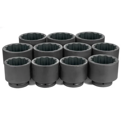 Grey Pneumatic 1" Dr. 11pc Fractional Set 3-1/8" to 4-1/2" 12pt (9111)