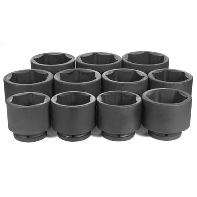 Grey Pneumatic 1" Dr 11pt Fractional Socket Set 3-1/8" - 4-1/2" (9011)