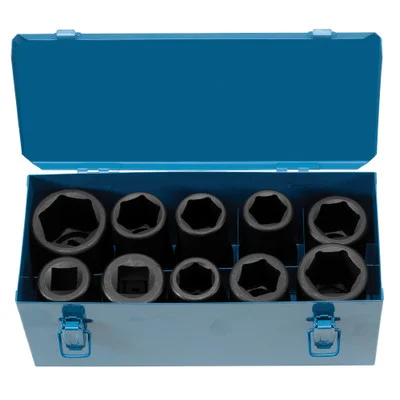 Grey Pneumatic 1" Dr Standard & Deep Length Impact Set 10pc 6pt (9151)