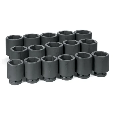 Grey Pneumatic 1" Drive 16pc Deep Fractional Set 2-1/16" - 3" (9016D)