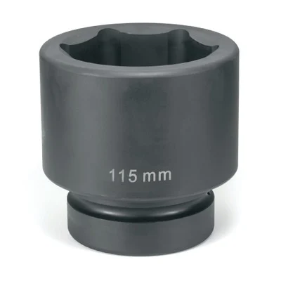 Grey Pneumatic 2-1/2" Dr. x 95mm Standard Length Impact Socket (7095M)