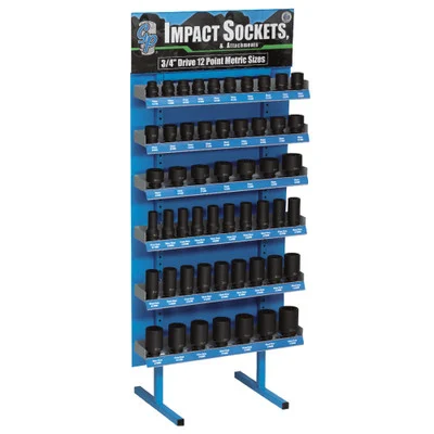 Grey Pneumatic 3/4" Dr. Standard & Deep Length Display 52pc (D352M-12)