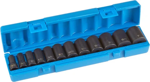Grey Pneumatic 3/8" Drive 12pc. Semi-Deep Socket Set 12-Point (1202SD)