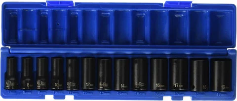Grey Pneumatic 3/8" Drive 13pc Semi-Deep Metric Set 12 Point (1203MSD)